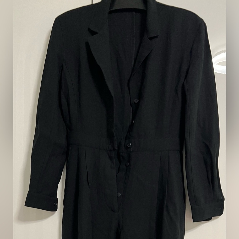 Vintage Calvin Klein Bergdorf Goodman Black Long Sleeve jumpsuit size 8